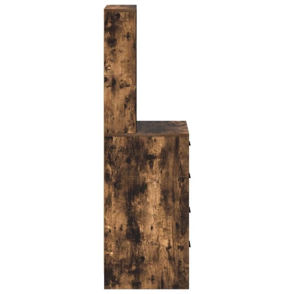 vidaXL Høyskap Røkt Eik 40x41x135 cm Konstruert Tre