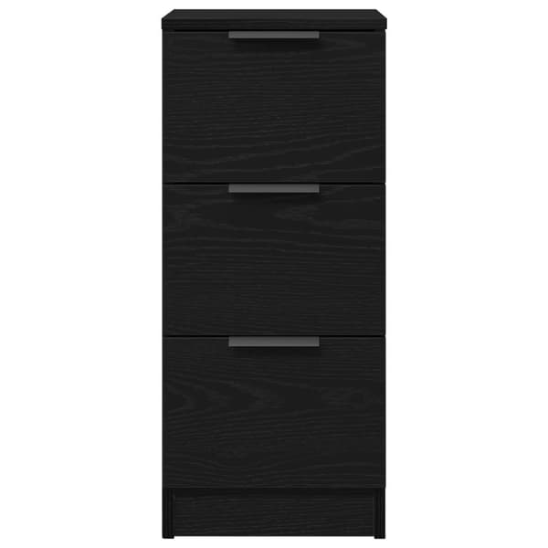 vidaXL Sideboard Sort egetræ Konstrueret træ Medium
