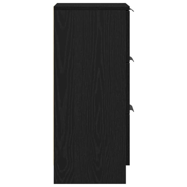 vidaXL Sideboard Sort egetræ Konstrueret træ Medium