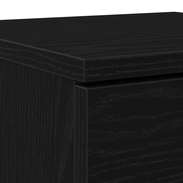 vidaXL Sideboard Sort egetræ Konstrueret træ Medium