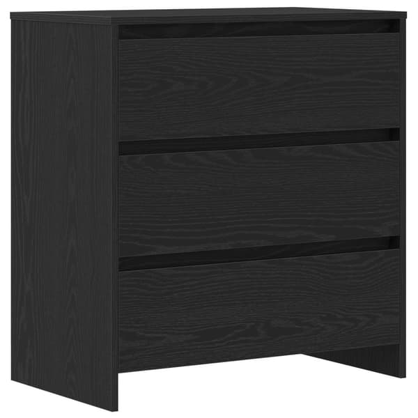 vidaXL Sideboard Set av 2 Svart ek Konstruerat trä Stor Buffé
