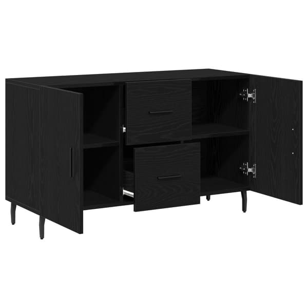 vidaXL Sideboard Sort Eik 100x36x60 cm Ingeniørfat
