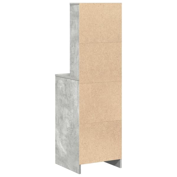 vidaXL Høyskap Betonggrå 40x41x135 cm Konstruert Tre