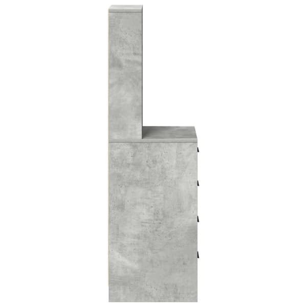 vidaXL Høyskap Betonggrå 40x41x135 cm Konstruert Tre