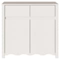 Pikkukuva 8 / 11: vidaXL Sivupöytä "DRAMMEN" Valkoinen 79x43x75,5 cm Massiivinen mänty