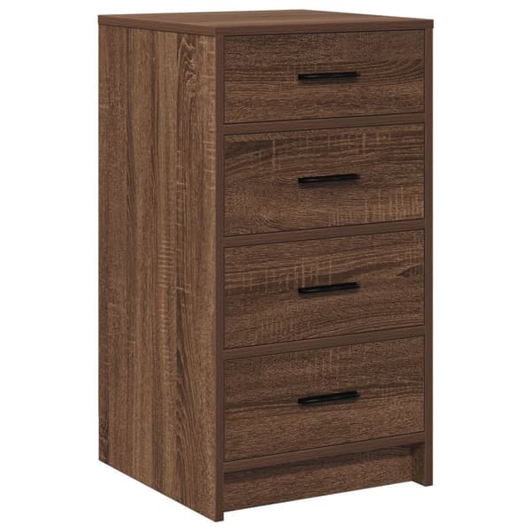 vidaXL Brun egetræ Konstrueret træ Medium Brun egetræ sideboard