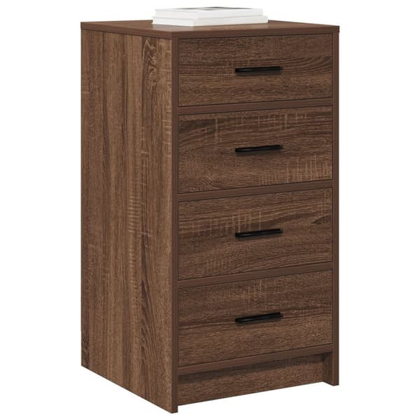 vidaXL Brun egetræ Konstrueret træ Medium Brun egetræ sideboard