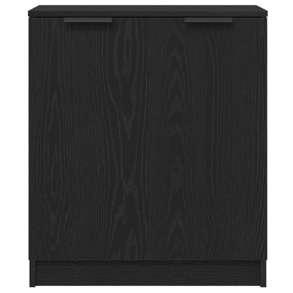 vidaXL Sideboard Sæt af 3 Sort egetræ MDF Mellem Sort egetræ sideboard