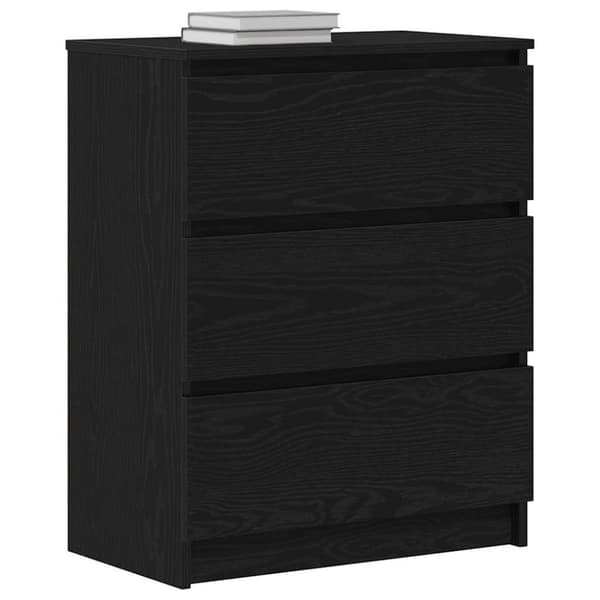 vidaXL Byrå svart ek 60x35x76 cm konstruerat trä