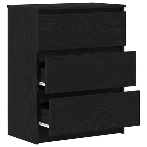 vidaXL Byrå svart ek 60x35x76 cm konstruerat trä