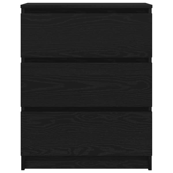 vidaXL Byrå svart ek 60x35x76 cm konstruerat trä