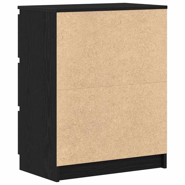 vidaXL Byrå svart ek 60x35x76 cm konstruerat trä