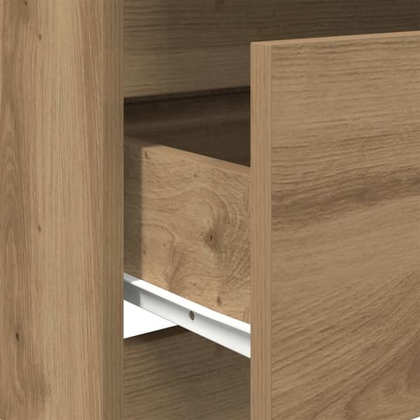 vidaXL Skjenk artisan eik 60x35x76 cm konstruert tre