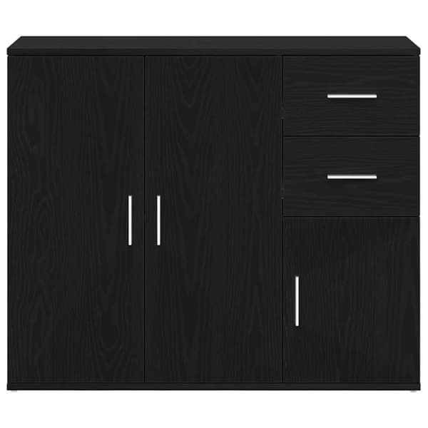vidaXL Senkki musta tammi 91x29,5x75 cm tekninen puu