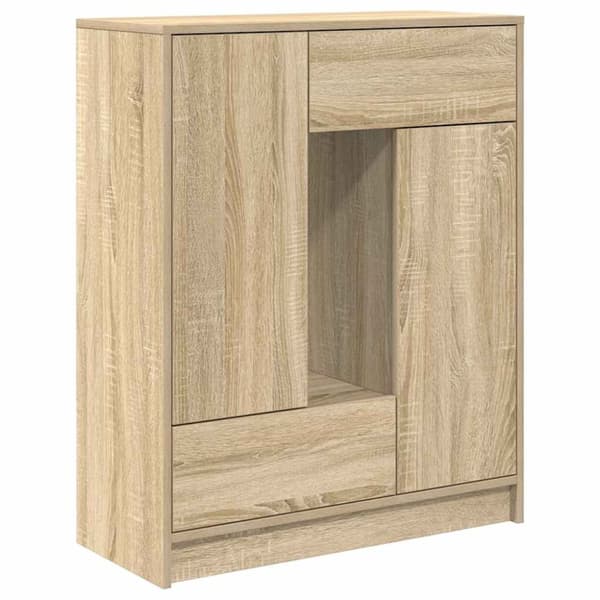 vidaXL Senkki laatikoilla ja ovilla Sonoma-tammi 73x31x90 cm