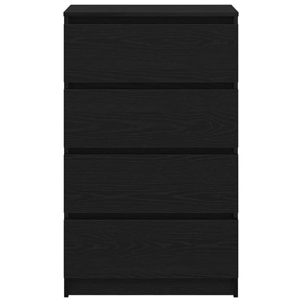 vidaXL skænk 60x35x98,5 cm konstrueret træ sort egetræsfarve