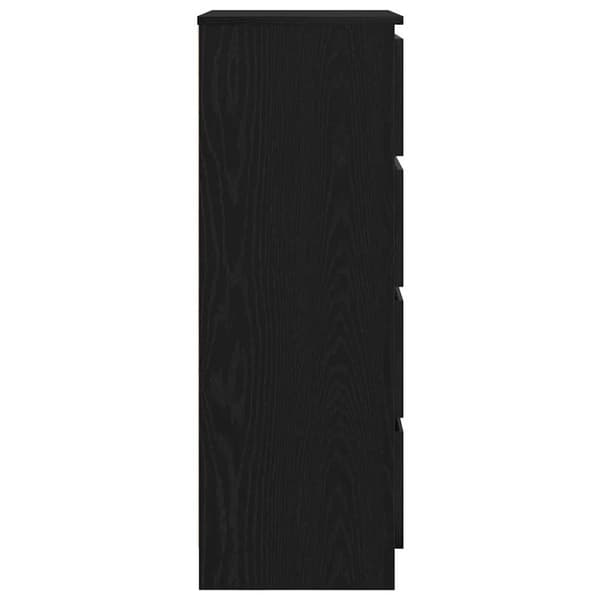 vidaXL skænk 60x35x98,5 cm konstrueret træ sort egetræsfarve