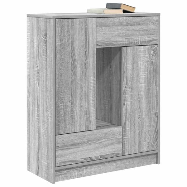 vidaXL Senkki laatikoilla ja ovilla harmaa sonoma 73x31x90 cm