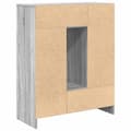 Pikkukuva 9 / 11: vidaXL Senkki laatikoilla ja ovilla harmaa sonoma 73x31x90 cm
