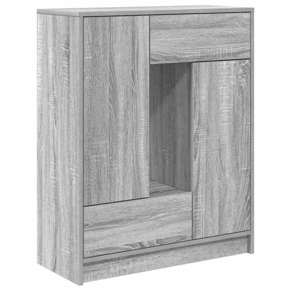 vidaXL Senkki laatikoilla ja ovilla harmaa sonoma 73x31x90 cm