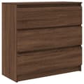 Miniatyrbilde 3 av 11: vidaXL Skjenk brun eik 80x35x76 cm konstruert tre
