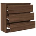 Miniatyrbilde 6 av 11: vidaXL Skjenk brun eik 80x35x76 cm konstruert tre