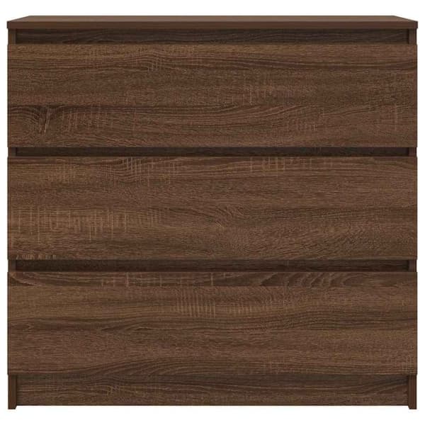 vidaXL Skjenk brun eik 80x35x76 cm konstruert tre