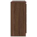 Miniatyrbilde 8 av 11: vidaXL Skjenk brun eik 80x35x76 cm konstruert tre