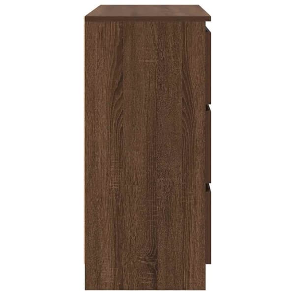 vidaXL Skjenk brun eik 80x35x76 cm konstruert tre