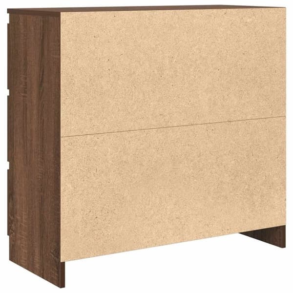 vidaXL Skjenk brun eik 80x35x76 cm konstruert tre