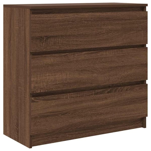 vidaXL Skjenk brun eik 80x35x76 cm konstruert tre