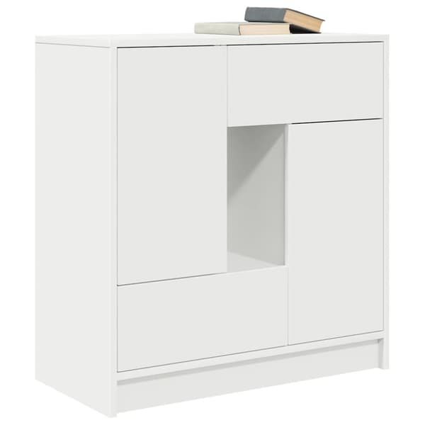 vidaXL Skänk med lådor och dörrar vit 70,5x34x74,5 cm