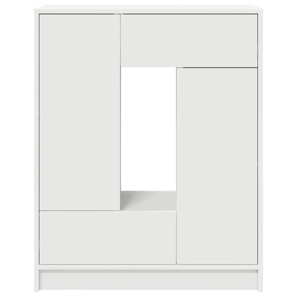 vidaXL Senkki laatikoilla ja ovilla valkoinen 73x31x90 cm