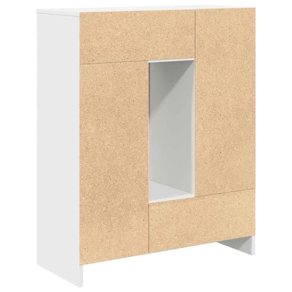 vidaXL Senkki laatikoilla ja ovilla valkoinen 73x31x90 cm