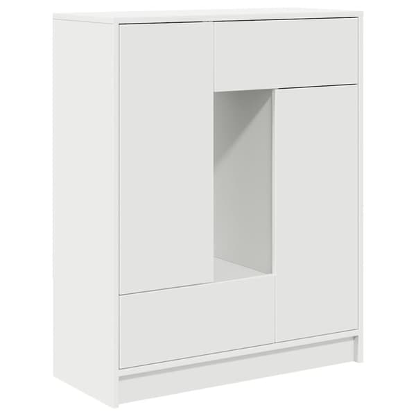 vidaXL Senkki laatikoilla ja ovilla valkoinen 73x31x90 cm