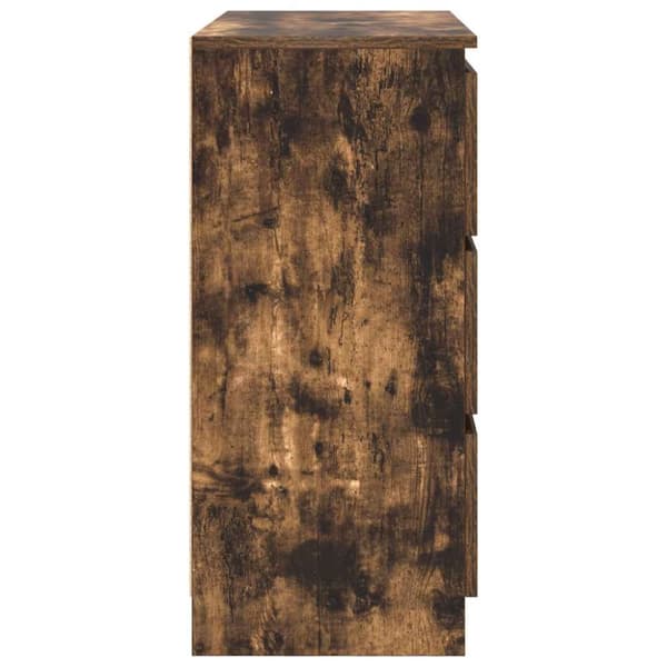 vidaXL Skjenk røkt eik 80x35x76 cm konstruert tre