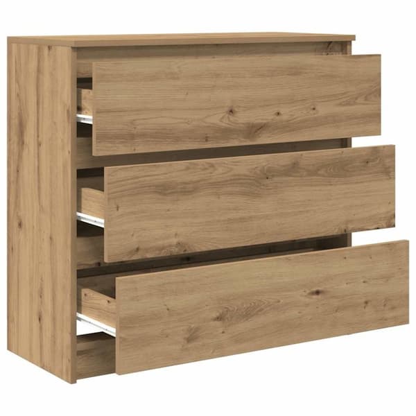 vidaXL skænk 80x35x76 cm konstrueret træ kunsteg