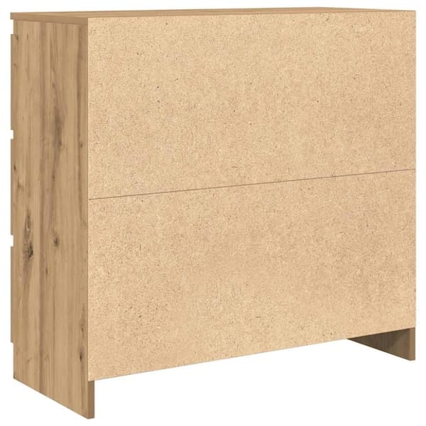 vidaXL skænk 80x35x76 cm konstrueret træ kunsteg