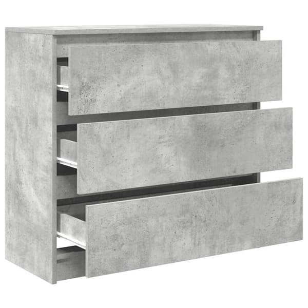 vidaXL skænk 80x35x76 cm konstrueret træ betongrå