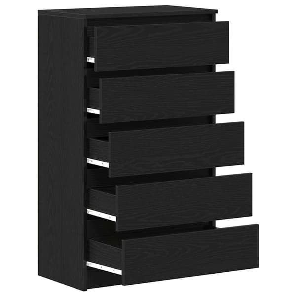 vidaXL kommode 60x36x103 cm konstrueret træ sort egetræsfarve