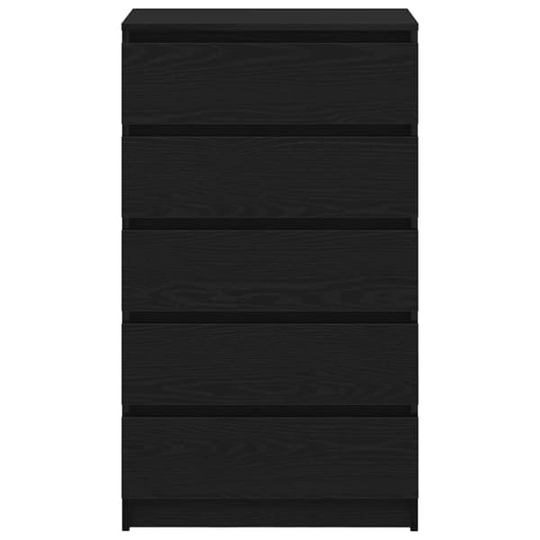 vidaXL kommode 60x36x103 cm konstrueret træ sort egetræsfarve