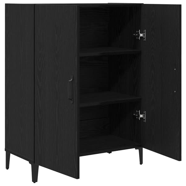 vidaXL Skjenk svart eik 69,5x34x90 cm konstruert tre