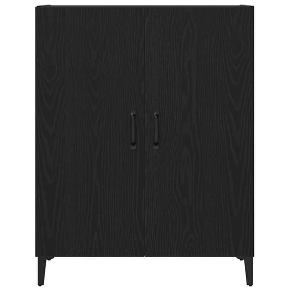 vidaXL Skjenk svart eik 69,5x34x90 cm konstruert tre