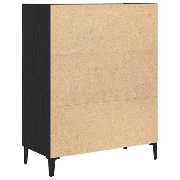 vidaXL Skjenk svart eik 69,5x34x90 cm konstruert tre