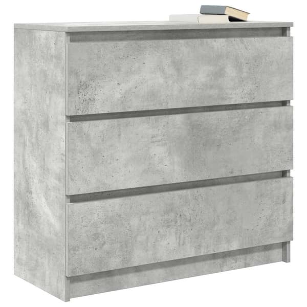 vidaXL Skjenk betonggrå 80x35x76 cm konstruert tre
