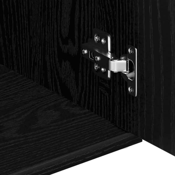 vidaXL Skjenk svart eik 91x29,5x65 cm konstruert tre