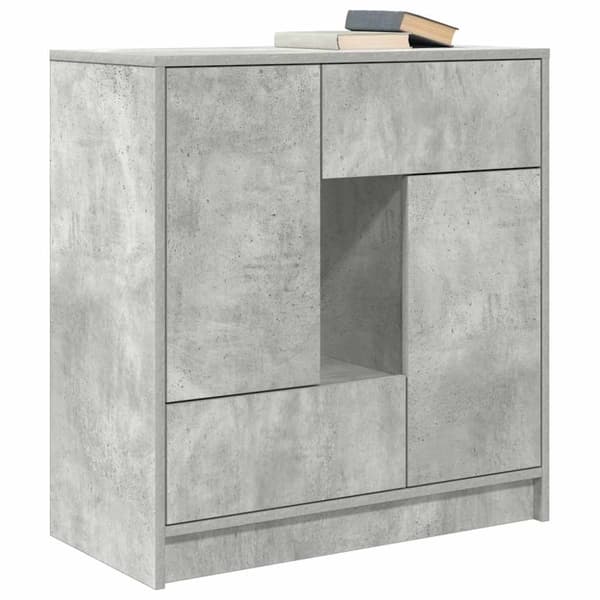 vidaXL skænk med skuffer og låger 70,5x34x74,5 cm betongrå