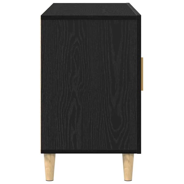 vidaXL skænk 100x36x60 cm konstrueret træ sort egetræsfarve