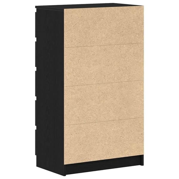 vidaXL Byrå svart ek 60x36x103 cm konstruerat trä