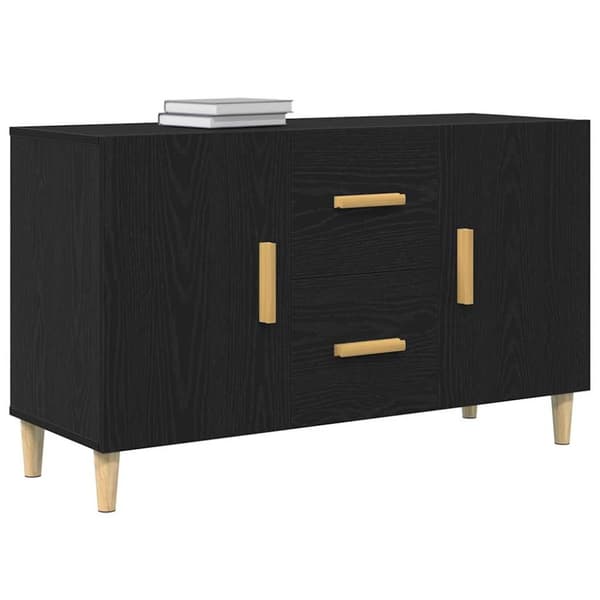 vidaXL Skjenk svart eik 100x36x60 cm konstruert tre